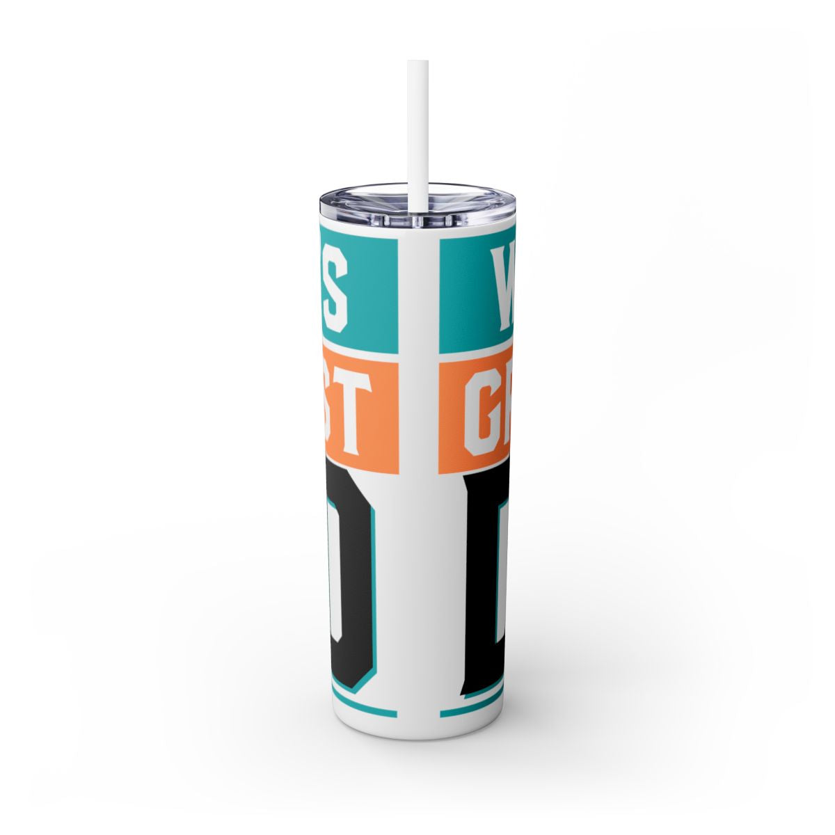 World’s Greatest Dad – 20oz Skinny Tumbler with Straw