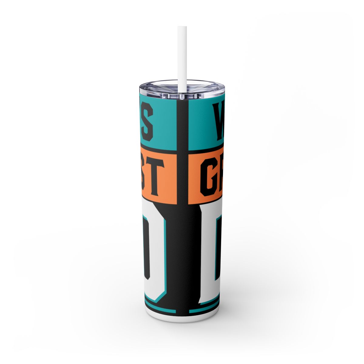 World’s Greatest Dad – 20oz Skinny Tumbler with Straw