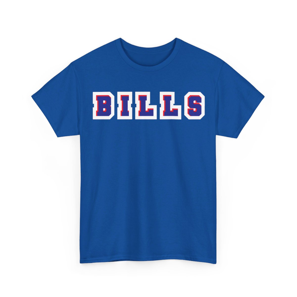 Bills (Blue/Red) - Gildan Adult Unisex Heavy Cotton T-Shirt