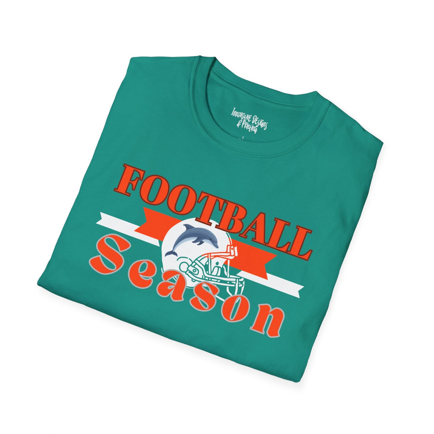 Aqua Green Style Football Season - Gildan Adult Unisex Softstyle T-Shirt