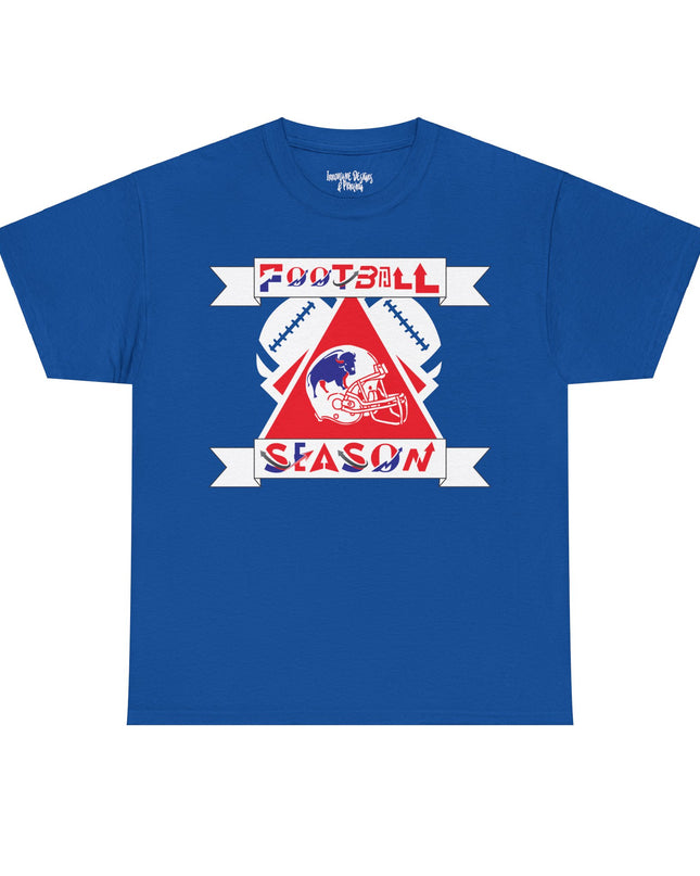 Red & Blue Style Football Season - Gildan Adult Unisex Heavy Cotton T-Shirt
