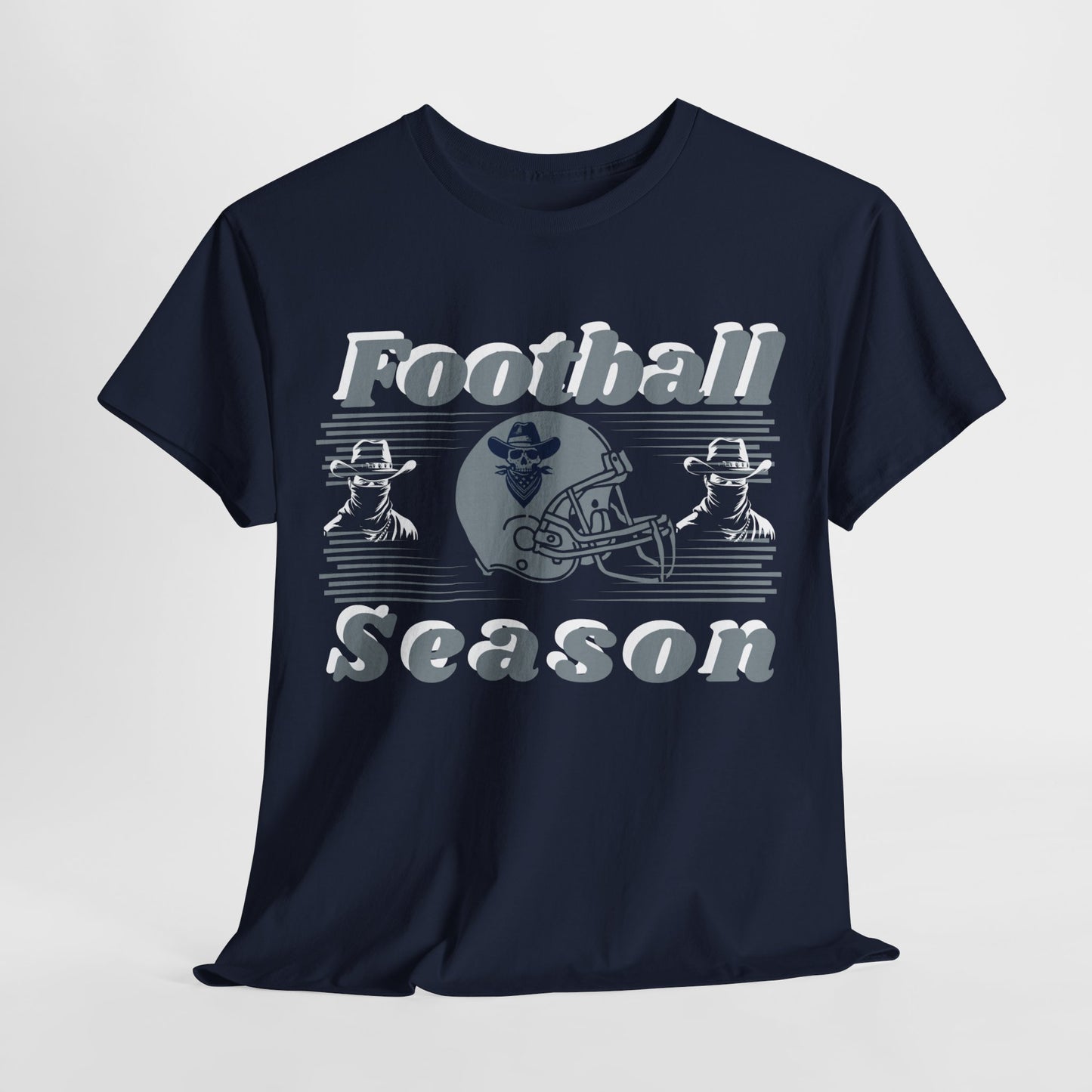 Navy Style Football Season - Gildan Adult Unisex Heavy Cotton T-Shirt