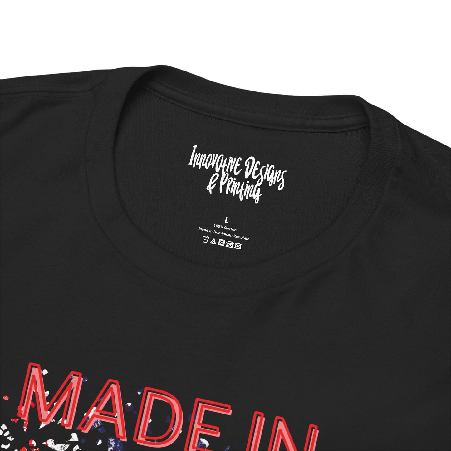 Made In America - Black Unisex Heavy Cotton T-Shirt