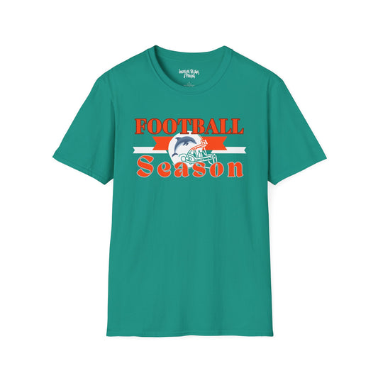 Aqua Green Style Football Season - Gildan Adult Unisex Softstyle T-Shirt