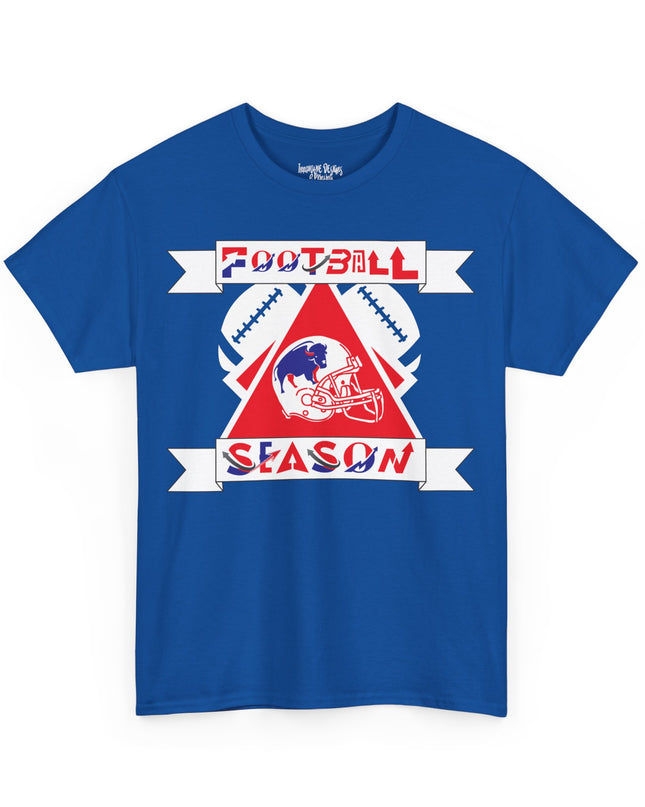 Red & Blue Style Football Season - Gildan Adult Unisex Heavy Cotton T-Shirt