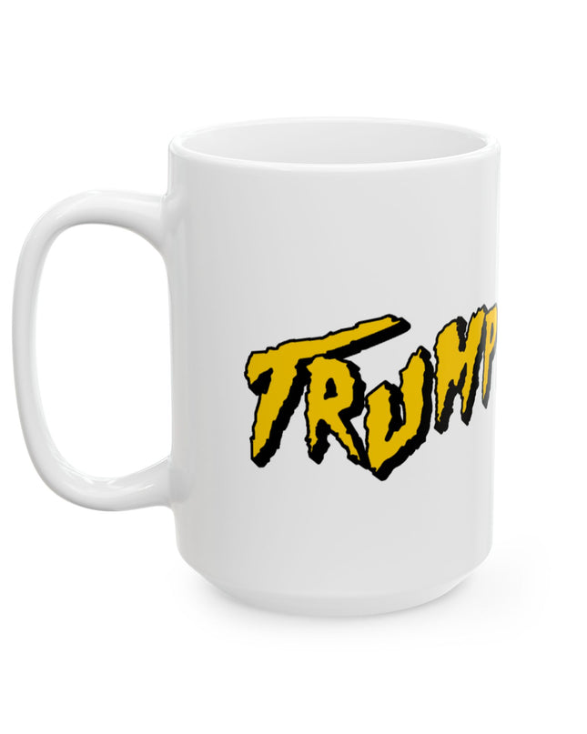Trumpamania - Yellow/Black Lettering - Ceramic Coffee Mug, (11oz, 15oz)