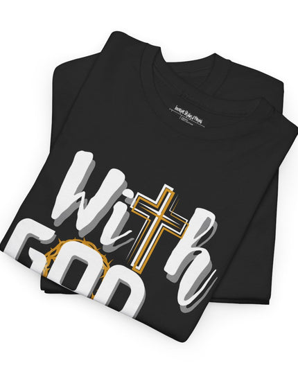 ✝️ With GOD All Things Are Possible ✝️ - Unisex Heavy Cotton T-Shirt