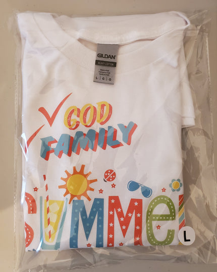 Summer Time - God/Family/Friends/Beach - Unisex Heavy Cotton T-Shirt