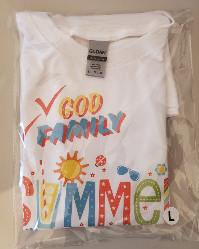 Summer Time - God/Family/Friends/Beach - Unisex Heavy Cotton T-Shirt