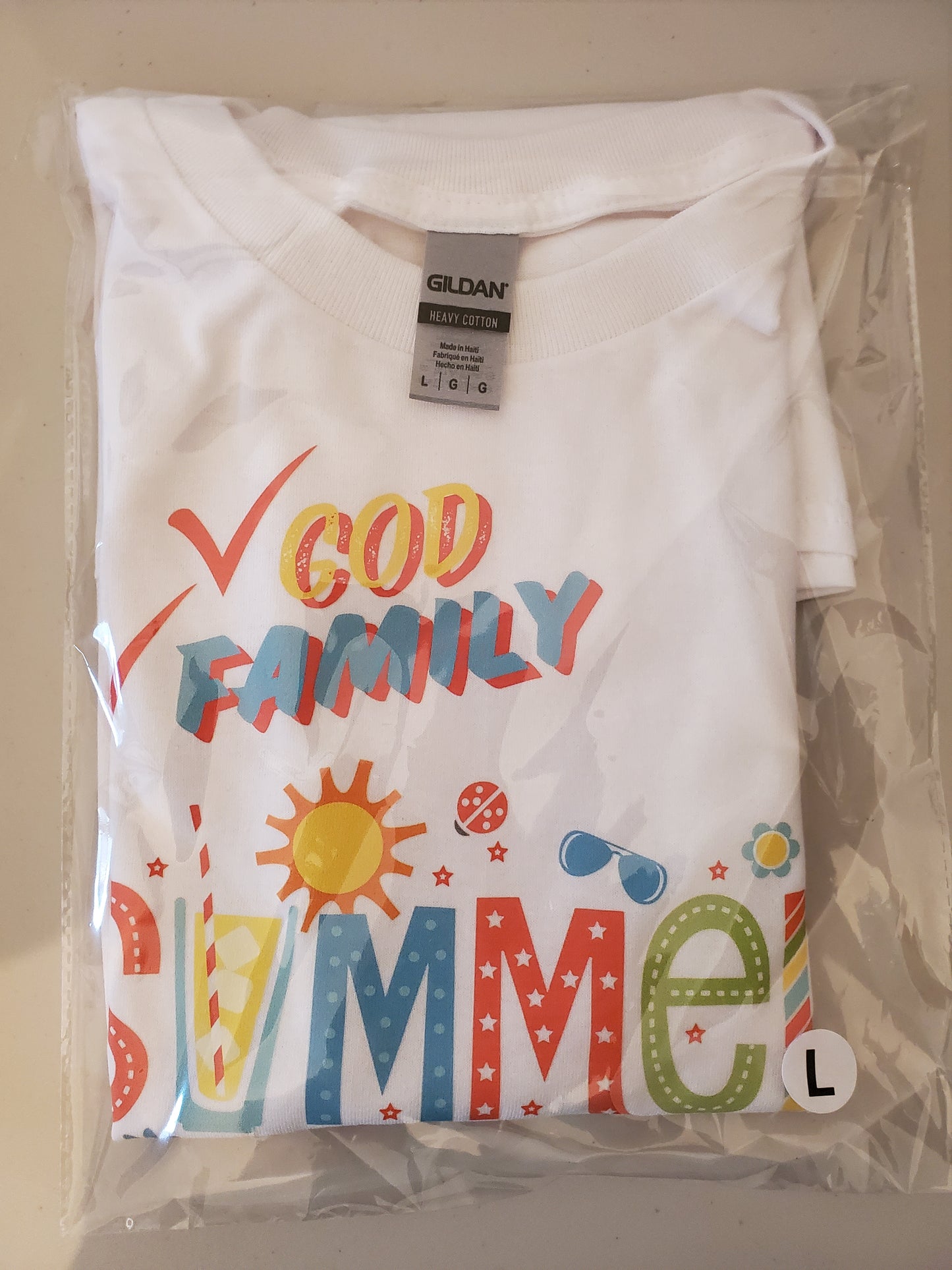 Summer Time - God/Family/Friends/Beach - Unisex Heavy Cotton T-Shirt