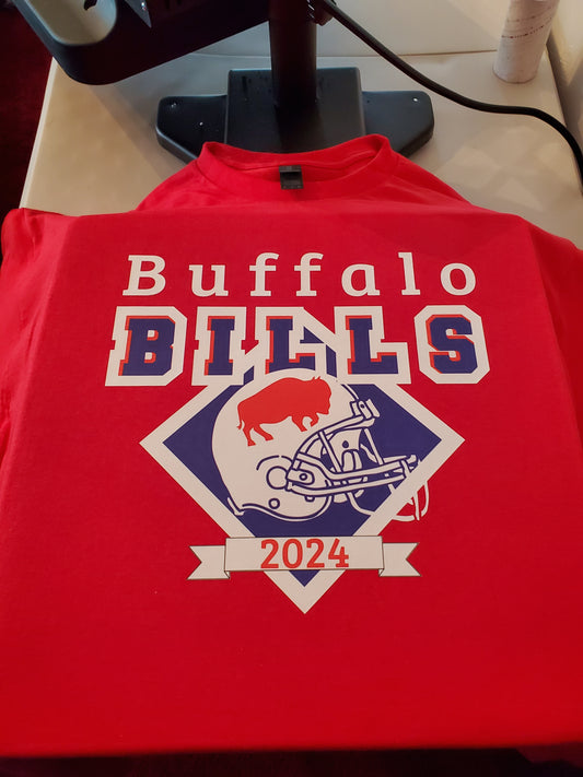 Buffalo Bills 2024 (Blue/Red) - Gildan Adult Heavy Cotton T-Shirt