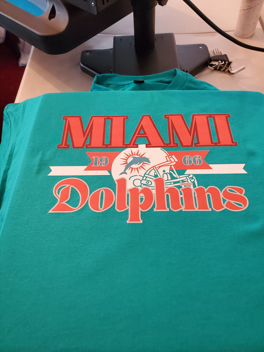 Custom Miami Dolphins - Est. 1966 - Gildan Unisex 50/50 T-Shirt