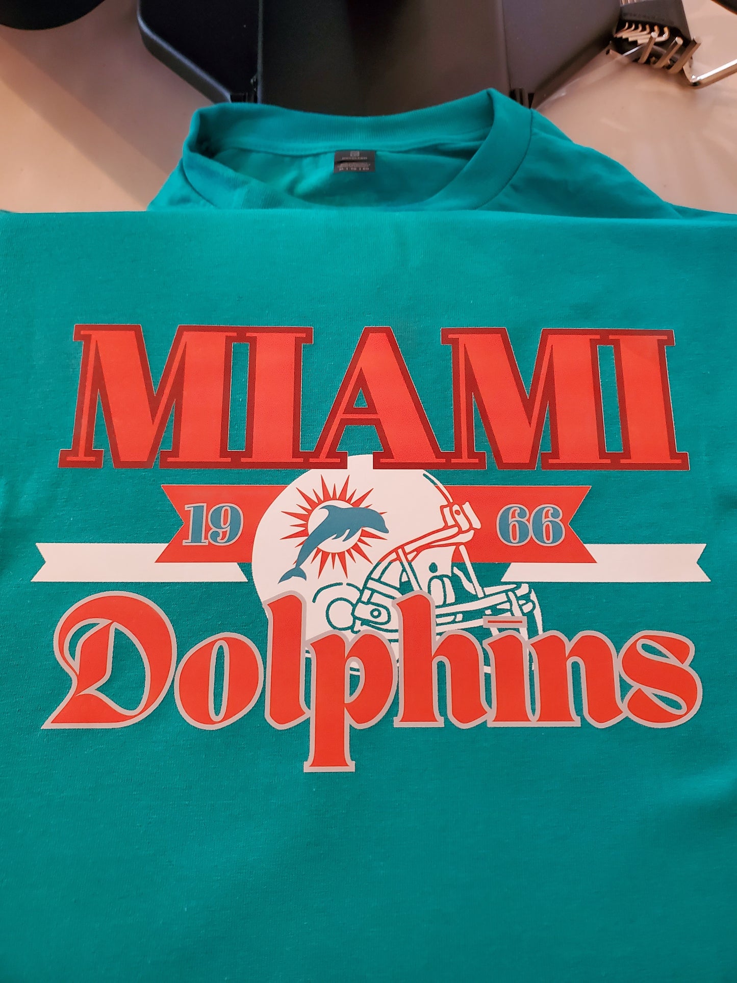 Custom Miami Dolphins - Est. 1966 - Gildan Unisex 50/50 T-Shirt