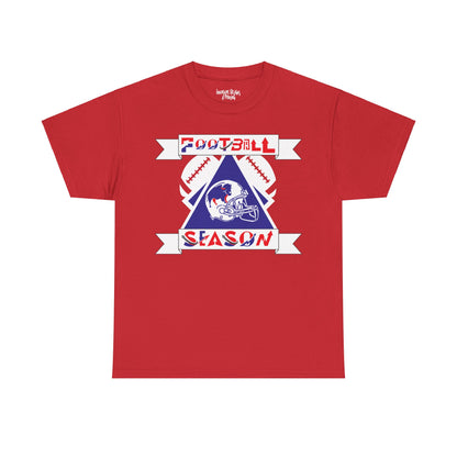Red & Blue Style Football Season - Gildan Adult Unisex Heavy Cotton T-Shirt