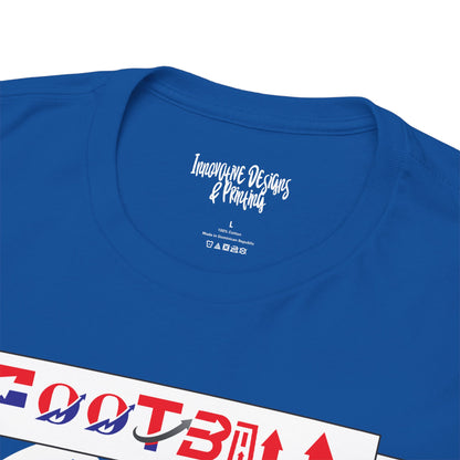 Red & Blue Style Football Season - Gildan Adult Unisex Heavy Cotton T-Shirt