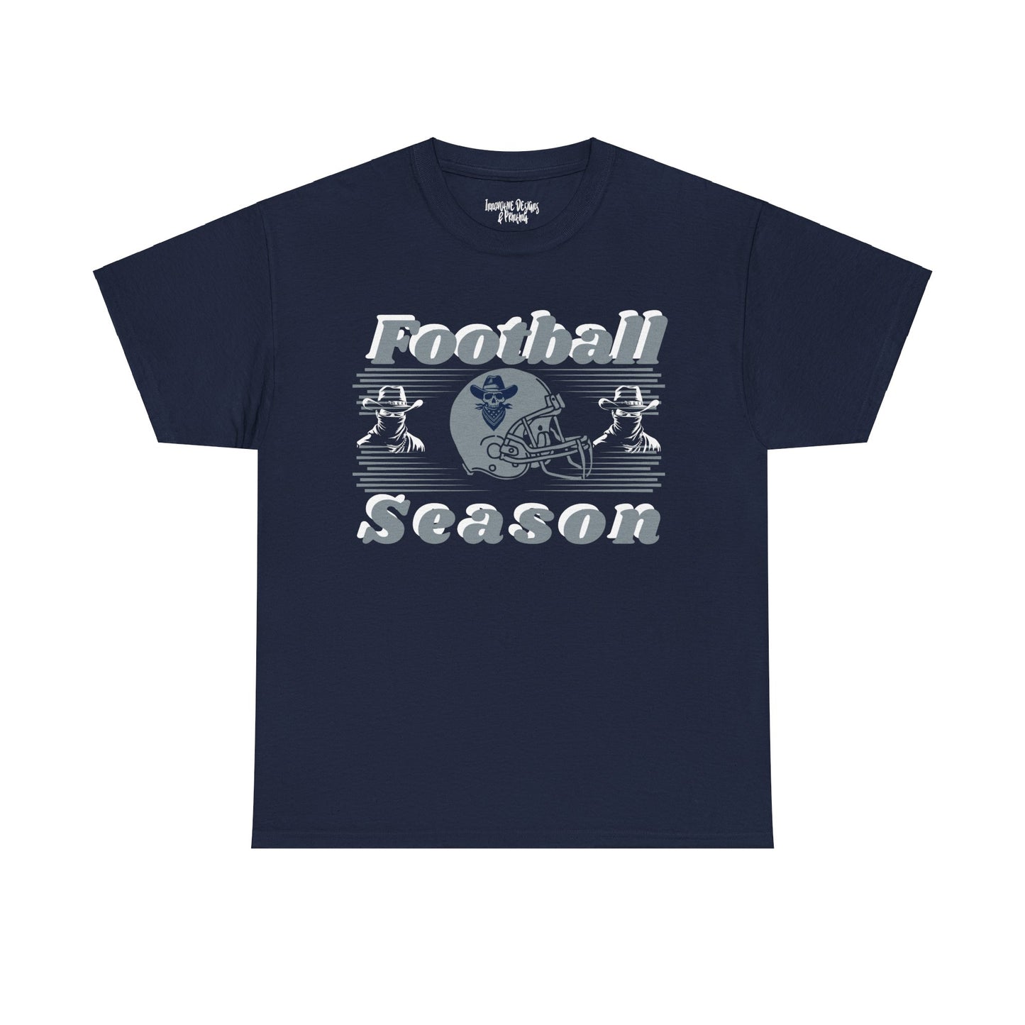 Navy Style Football Season - Gildan Adult Unisex Heavy Cotton T-Shirt