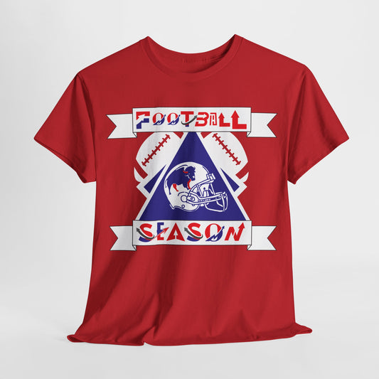 Red & Blue Style Football Season - Gildan Adult Unisex Heavy Cotton T-Shirt