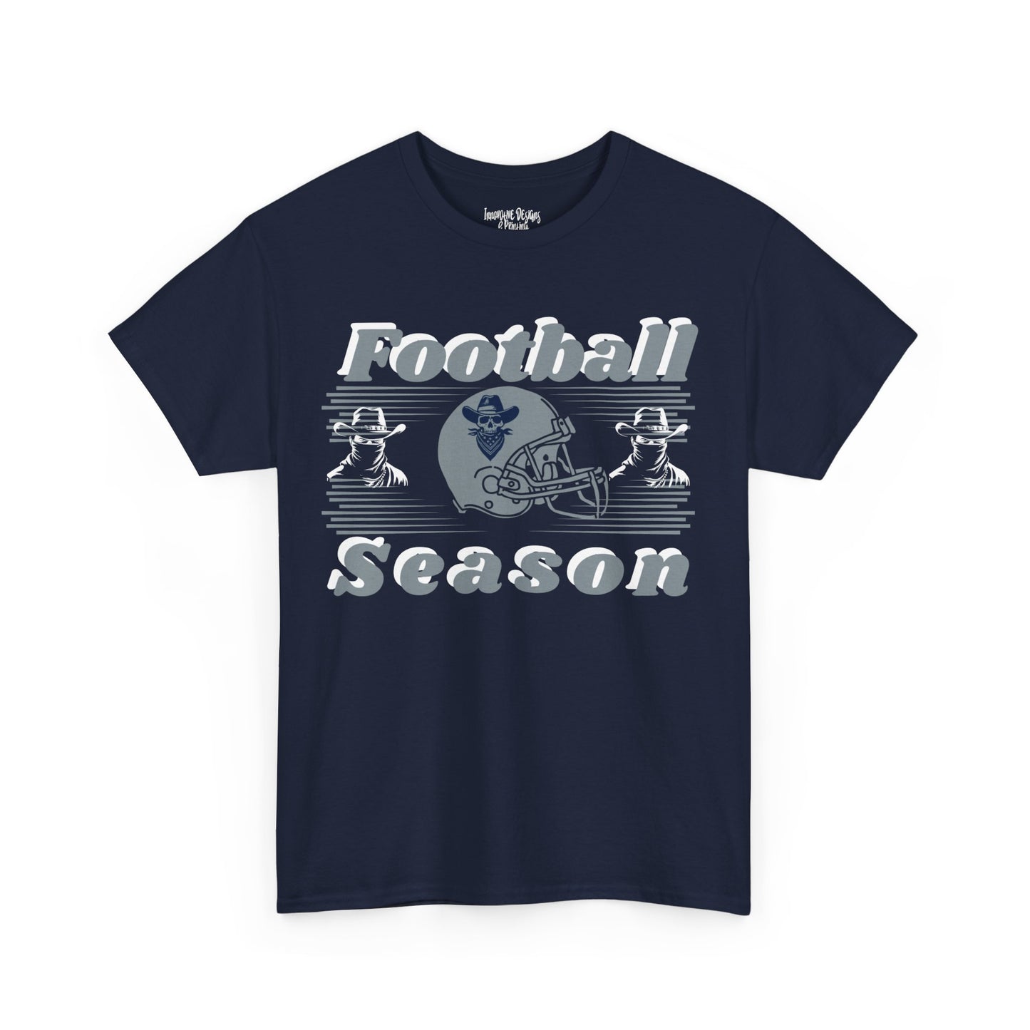 Navy Style Football Season - Gildan Adult Unisex Heavy Cotton T-Shirt