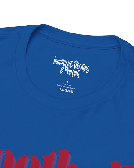 Royal Blue & Red Style Football Season--Gildan Adult Unisex Heavy Cotton T-Shirt