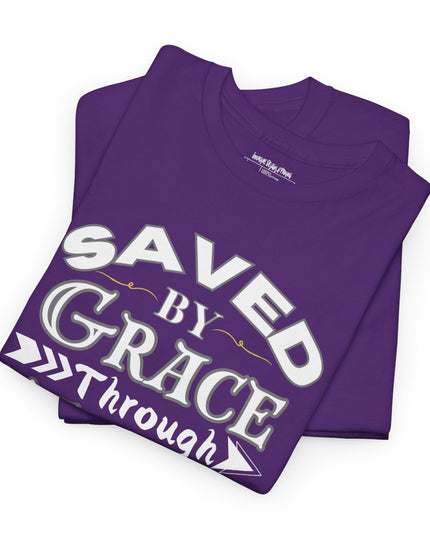 Saved By Grace Through Faith - Adult Gildan Unisex Heavy Cotton T-Shirt