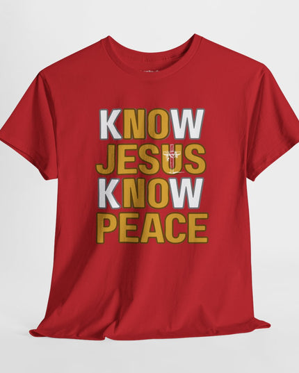 Know Jesus, Know Peace – No Jesus, No Peace -
Adult Gildan Heavy Cotton T-Shirt