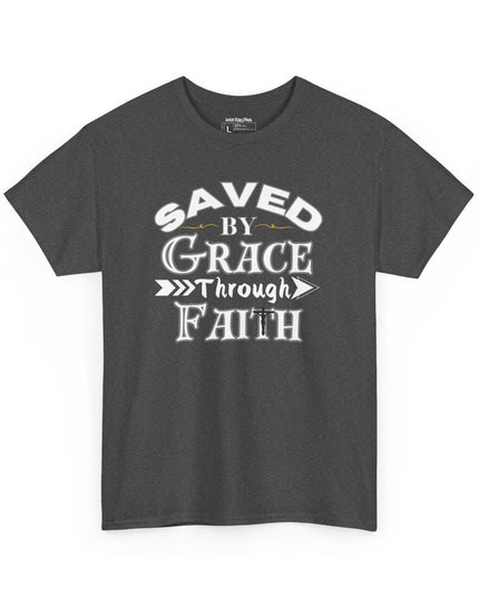 Saved By Grace Through Faith - Adult Gildan Unisex Heavy Cotton T-Shirt