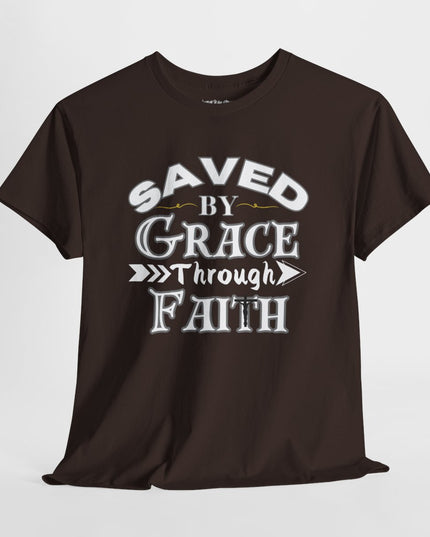 Saved By Grace Through Faith - Adult Gildan Unisex Heavy Cotton T-Shirt