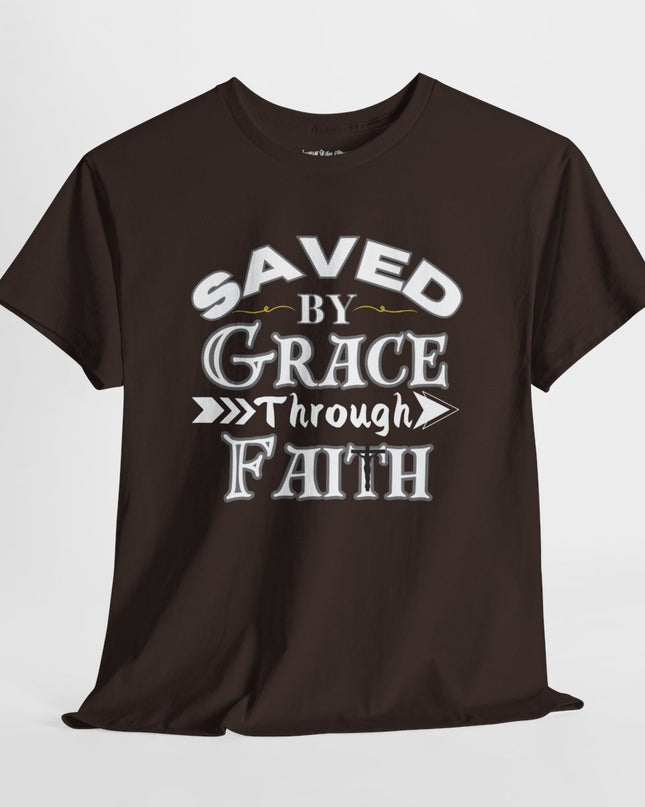 Saved By Grace Through Faith - Adult Gildan Unisex Heavy Cotton T-Shirt