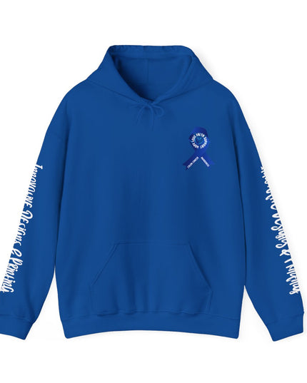I Wear Blue In March - Colon Cancer Awareness - Unisex Heavy Blend Hoodie