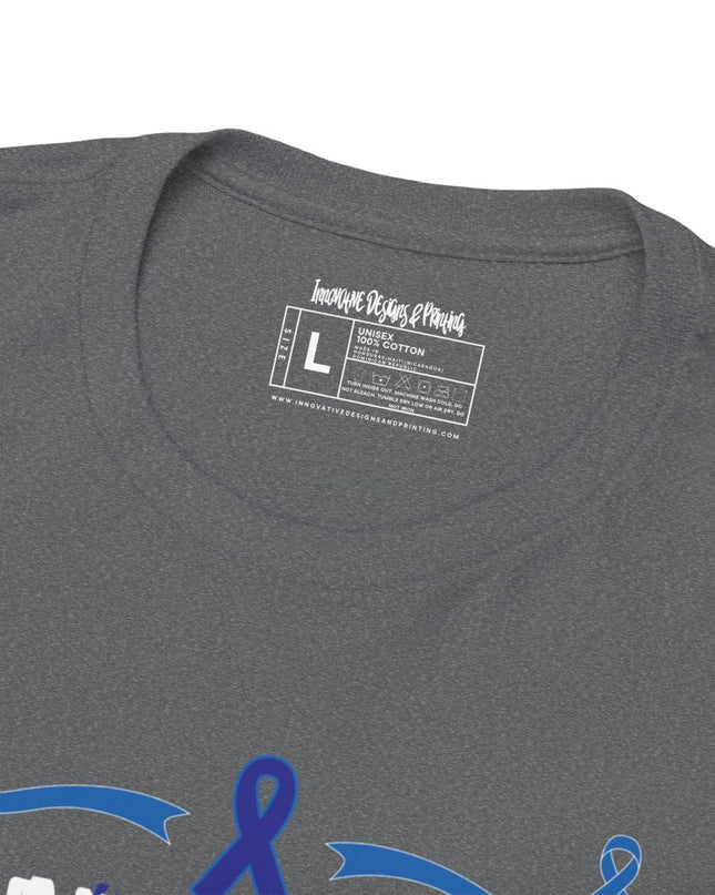 I Wear Blue In March - Colon Cancer Awareness - Adult Unisex T-Shirt