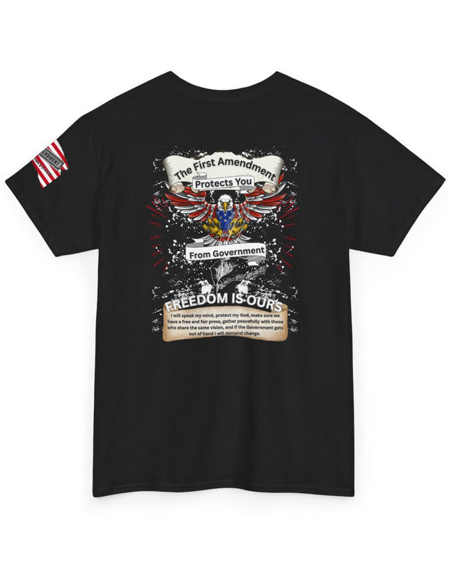 The First Amendment - Protects You From Government – Adult Unisex Heavy Cotton T-Shirt