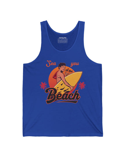 Sea You at the Beach – Bella+Canvas Men’s Jersey Tank Top