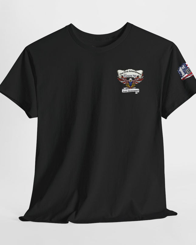 The First Amendment - Protects You From Government – Adult Unisex Heavy Cotton T-Shirt