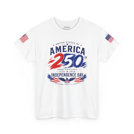America 250th Anniversary - Independence Day – Patriotic Unisex Heavy Cotton T-Shirt