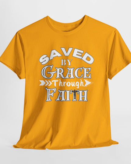 Saved By Grace Through Faith - Adult Gildan Unisex Heavy Cotton T-Shirt