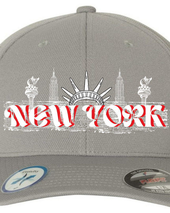 New York - Adult Flexfit Unisex Cool & Dry Sports Hat (Polyester)