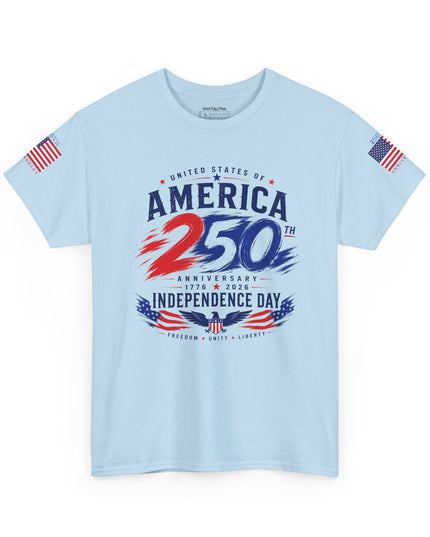 America 250th Anniversary - Independence Day – Patriotic Unisex Heavy Cotton T-Shirt