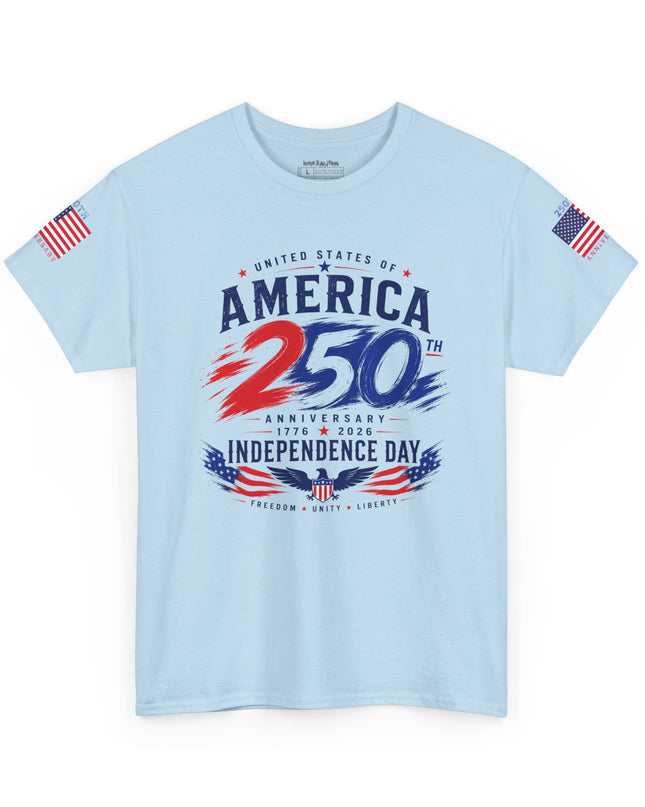 America 250th Anniversary - Independence Day – Patriotic Unisex Heavy Cotton T-Shirt