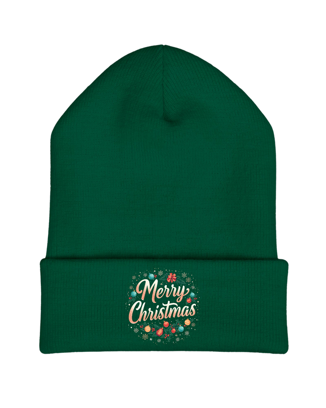 🎅 Merry Christmas – Yupoong 1501 Unisex Cuffed Knit Beanie