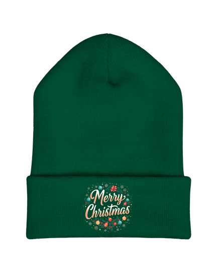 🎅 Merry Christmas – Yupoong 1501 Unisex Cuffed Knit Beanie