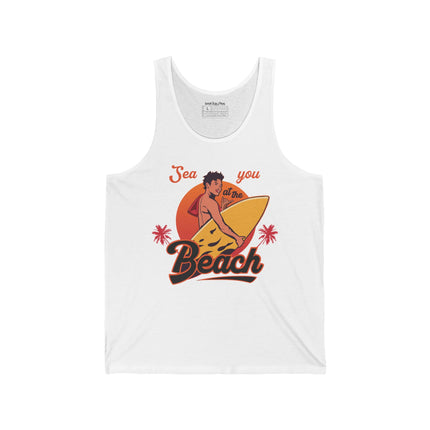 Sea You at the Beach – Bella+Canvas Men’s Jersey Tank Top