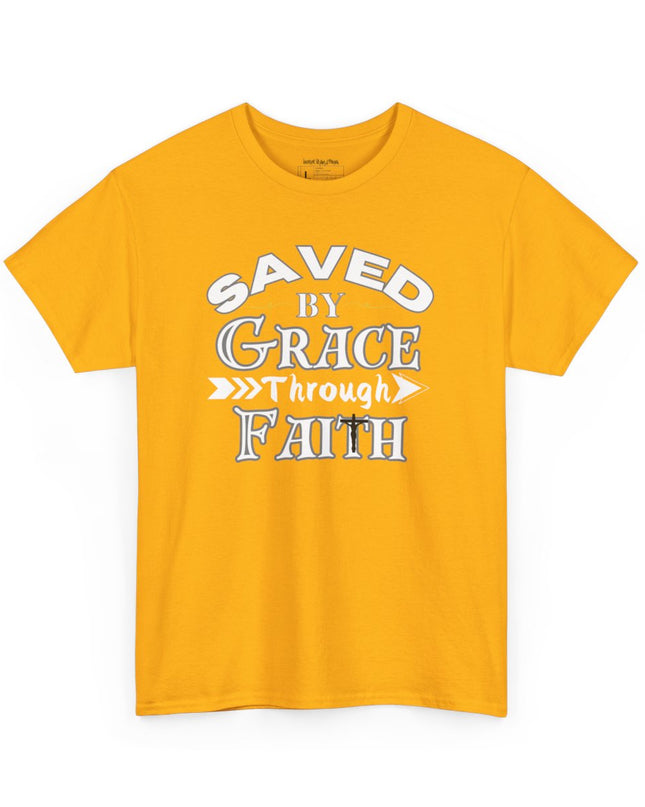 Saved By Grace Through Faith - Adult Gildan Unisex Heavy Cotton T-Shirt