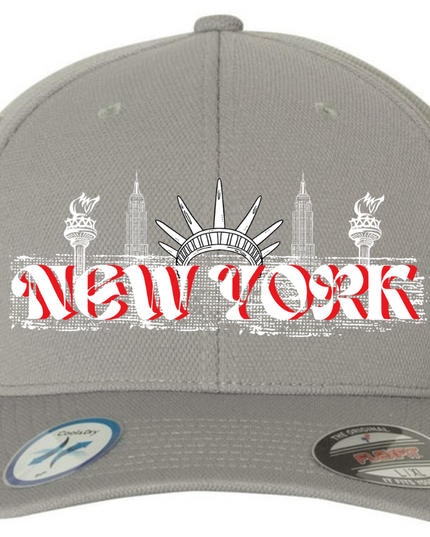New York - Adult Flexfit Unisex Cool & Dry Sports Hat (Polyester)