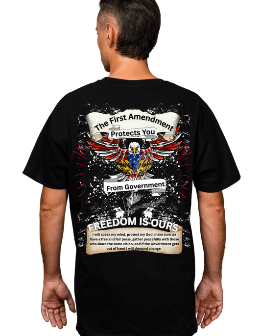 The First Amendment - Protects You From Government – Adult Unisex Heavy Cotton T-Shirt
