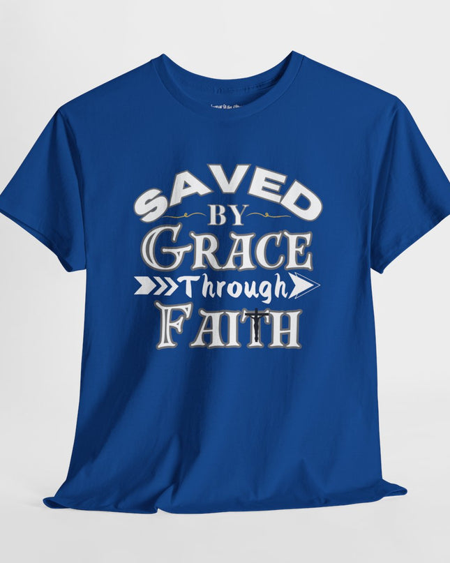 Saved By Grace Through Faith - Adult Gildan Unisex Heavy Cotton T-Shirt