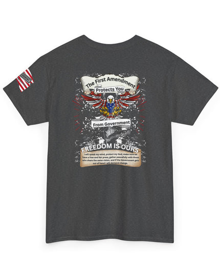 The First Amendment - Protects You From Government – Adult Unisex Heavy Cotton T-Shirt
