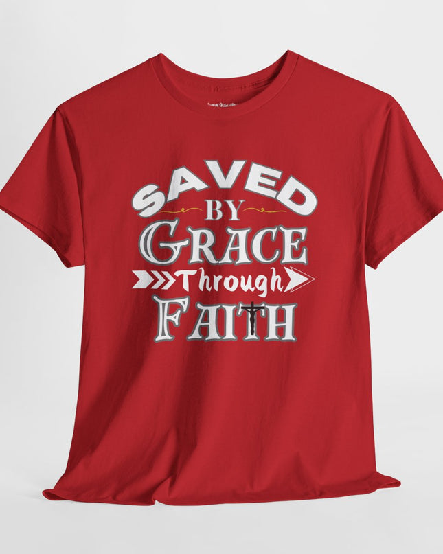 Saved By Grace Through Faith - Adult Gildan Unisex Heavy Cotton T-Shirt