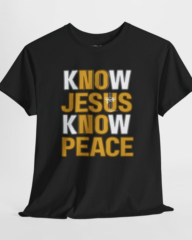 Know Jesus, Know Peace – No Jesus, No Peace -
Adult Gildan Heavy Cotton T-Shirt