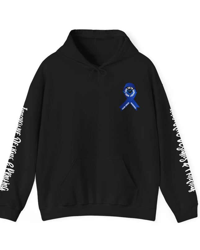 I Wear Blue In March - Colon Cancer Awareness - Unisex Heavy Blend Hoodie