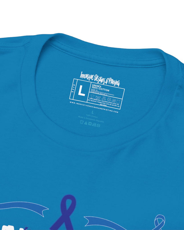 I Wear Blue In March - Colon Cancer Awareness - Adult Unisex T-Shirt